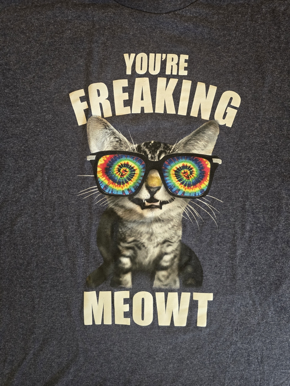 You're Freaking Meowt Cat Graphic Tee - Charcoal